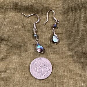 Elegant Silver and Blue Drop Earrings